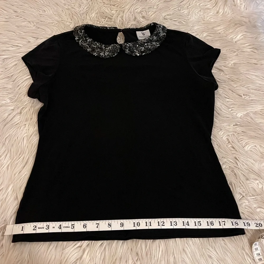 Sequin | Peter Pan collar | Layering tee - Picture 7 of 11